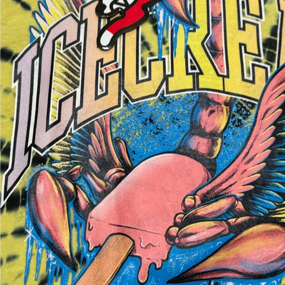 Icecream Black and Yellow Tie-Dye T-Shirt - Picture 4 of 6